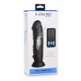VIBRATING & E-STIM SILICONE DILDO W/ REMOTE